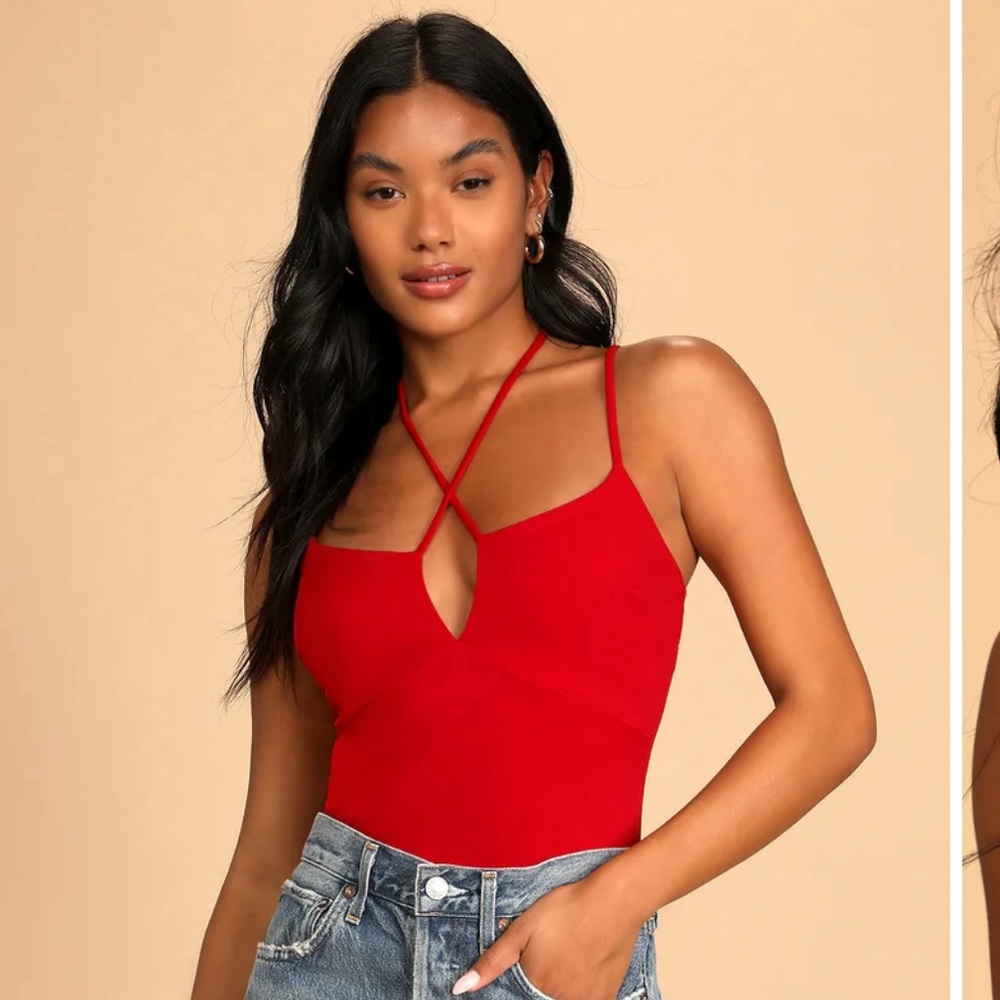 (SOLD OUT) Lulus Red Bodysuit - only worn once